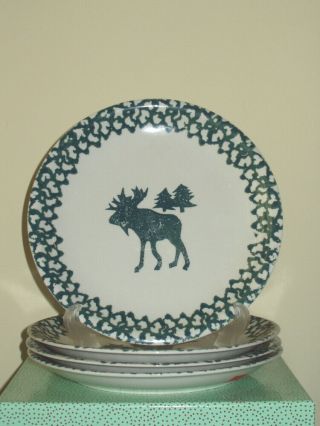 Four Folk Craft Moose Country By Tienshan Dinner Plates