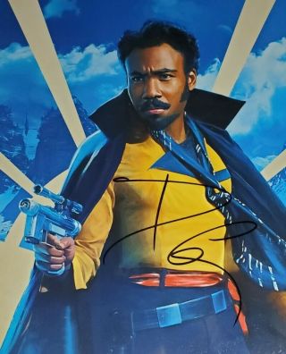 Donald Glover Hand Signed 8x10 Photo W/holo Star Wars Solo