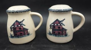Home & Garden Party Art Pottery Birdhouse Salt And Pepper Shakers