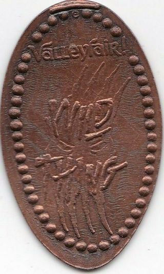 Elongated Souvenir Penny:valleyfair Wild Thing (image Of A Wild Cat Face) Z 60a
