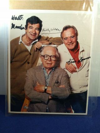 Walter Matthau,  Billy Wilder,  Jack Lemmon Hand - Autographed 8x10 Photo With