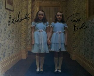 Louise & Lisa Burns Hand Signed 8x10 Photo W/ Holo Grady Twins The Shining