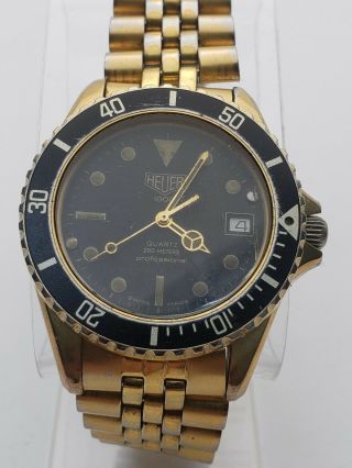 Vintage Tag Heuer 1000 Gold Plated Wolf Of Wall Street Watch 984.  013 Parts Only