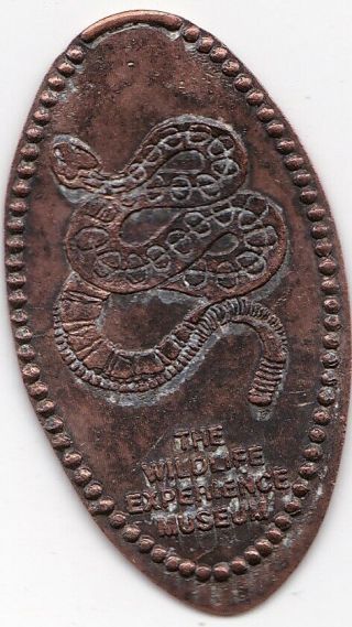 Elongated Souvenir Penny: The Wildlife Experience Museum (snake) Z 72a