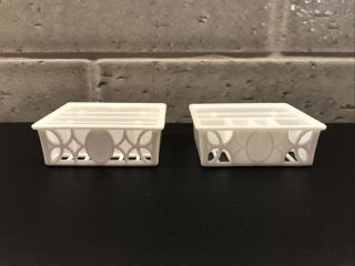 2 White Dish Baskets From 2008 Barbie Dream House Townhouse