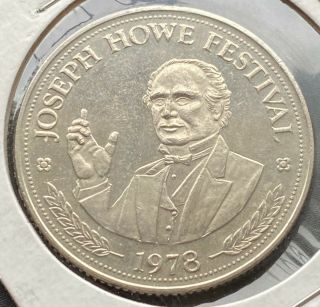 1978 Halifax Nova Scotia Trade Dollar $1 Token - Joseph Howe Festival