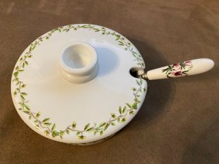 Portmeirion Birds Of Britain Sugar Or Sauce Bowl With Lid & Spoon
