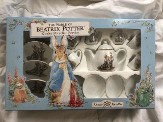 The World Of Beatrix Potter Kinder Porzellan Service Child’s Mini Tea Set