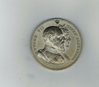 1902 King Edward Vii & Queen Alexandra Coronation Medal Rare Piece