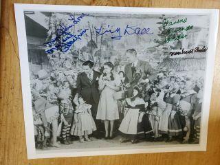 Wizard Of Oz - Autographed B&w Photo - Munchkins