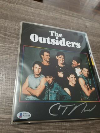 Bam Geek Box C.  Thomas Howell Signed 8x10 Print The Outsiders Beckett Certified
