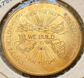 1966 Washington Indiana $0.  50 Trade Token - We Build The Future Half Dollar