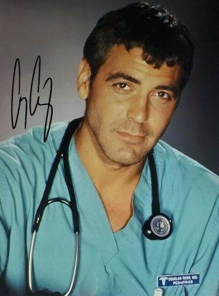 George Clooney Hand Signed 8x10 Photo W/holo E.  R.
