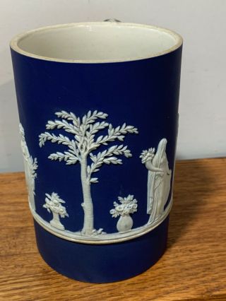 Vintage wedgwood jasperware large mug blue in color 2