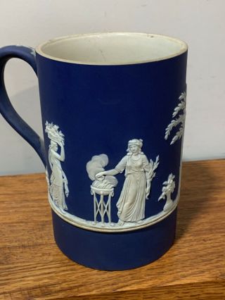 Vintage wedgwood jasperware large mug blue in color 3