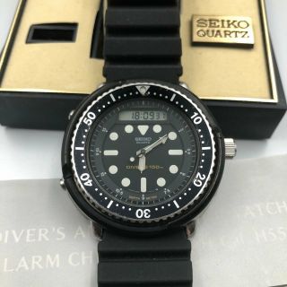 Seiko H558 - 5000 Arnie Watch W/ Box And Book Iconic Quartz Diver 150m