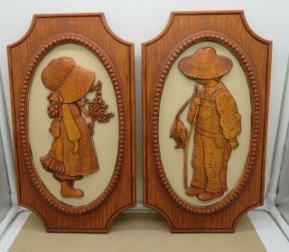 1972 Set Holly And Robbie Hobby American Greetings Corp Wall Plaques