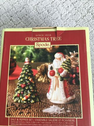 Spode Christmas Tree Salt & Pepper Red Santa/tree