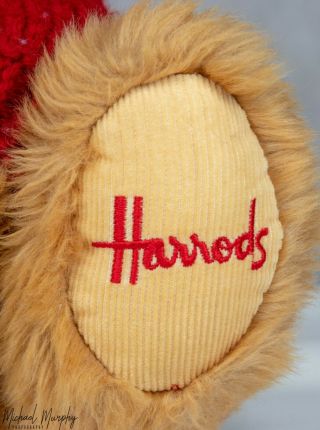 Harrods Nightsbridge Teddy Bear Union Jack Flag Red Sweater British Stuffed Toy 3