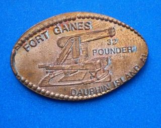 Fort Gaines Elongated Penny Dauphin Island La Usa Cent Souvenir Coin