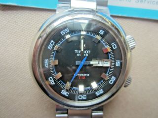 TISSOT AUTOMATIC T12 COMPRESSOR DIVER STAINLESS STEEL GAY FRERES BAND MEN WATCH 2