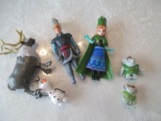 Polly Pocket Disney Frozen Princess Anna And Prince Trolls Olaf & Sven