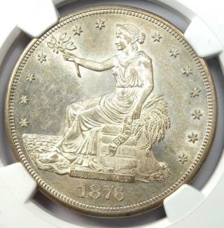 1876 - Cc Trade Silver Dollar T$1 Coin - Ngc Ms61 (unc Bu) - $8,  700 Value