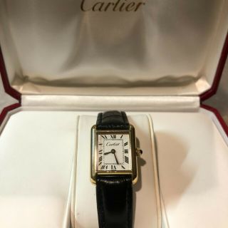Cartier Tank Ladies Watch - 18k Plate - Caliber 2512 - 17 Jewels -
