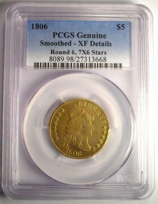 1806 Capped Bust Gold Half Eagle $5 - Certified PCGS XF Details - Rare Gold Coin 2