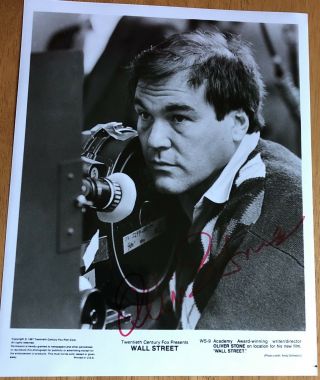 Director Oliver Stone Autograph Photo From " Wall Street "