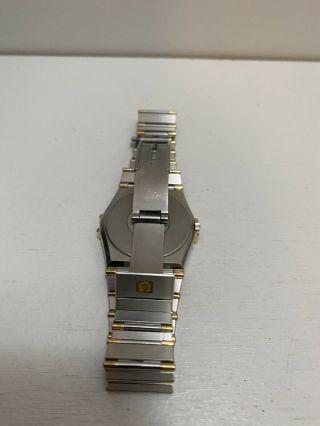 Omega Constellation Chronometer Day Date 18K Gold Two Tone Mens Quartz Watch 5