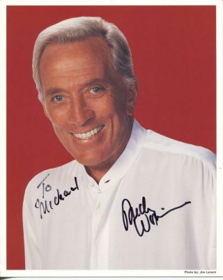 Andy Williams Autograph Singer / Actor 1960 