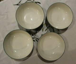 Set Of 4: Noritake Colorwave Green 7 " Coupe/soup/cereal Bowl 8485