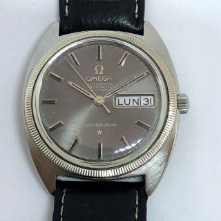 Vintage Omega Constellation Day Date Automatic Dress Watch 34 Mm Ref 168.  029