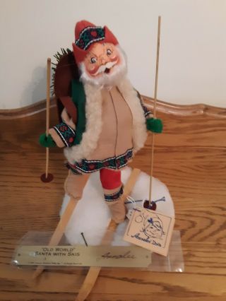 1993 Annalee Old World Santa W/ Skis 4140
