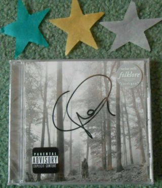 Taylor Swift Folklore Limited Edition Cd Hand Signed Autograph Still