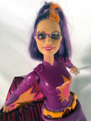 Barbie In Princess Power Fire Hero Doll Purple Orange Hair Cape Fashion
