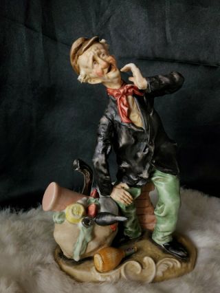 Capodimonte Porcellane D - Arte Figurine Cobbler Boy & Shoeless Toddler C8851