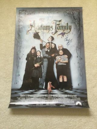 Addams Family Poster Signed By Christopher Lloyd 27 X 40 Not Back To The Future
