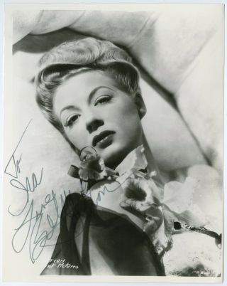 Autographed Signed Betty Hutton Glamour Photograph From Movie Star News Archive