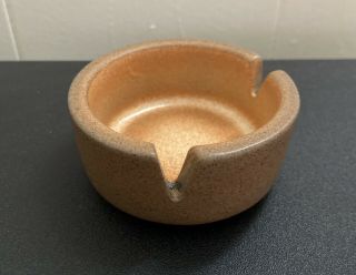 Vintage Heath Stoneware Ceramic Pottery Ashtray 3 Inch 2 - Tone