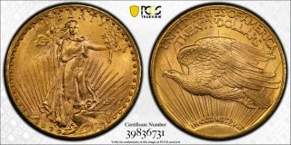 1927 Saint Gaudens Gold $20 Double Eagle Pcgs Gold Shield Ms64