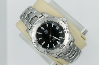 Tag Heuer Watch Mens Wj1110.  Ba0570 Ss Link Silver Crystal Black Stainless