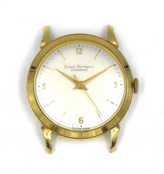 Vintage Girard Perregaux Gyromatic Cal 1256 Wristwatch 17 Jewels 18k Yellow Gold