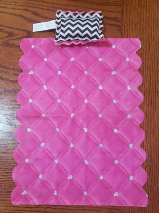 2014 Barbie Dream House Replacement Bed Pillow And Blanket Pink