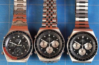 3 Vintage Seiko Quartz Chronograph Watches - Parts / Repair 7a28 - 703a 7a28 - 7039