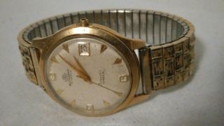Vintage Men ' s 18k solid Gold Bucherer 25 Jewel Wrist Watch. 2