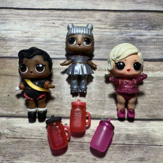 Lol Surprise Dolls Set Of 3 Big Sis Sister Tinz Glitter Shimone Glamour Queen