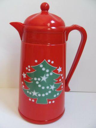 Waechtersbach Christmas Tree Red - Insulated Plastic Thermos Carafe Pitcher Hot