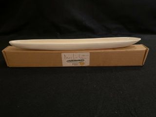 Pre - Owned Mcm Carnevale Memphis Mccarty Signed Olive Boat Tray Dish /orig Box